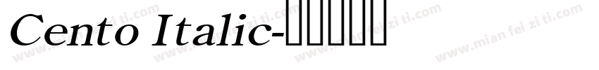 Cento Italic字体转换